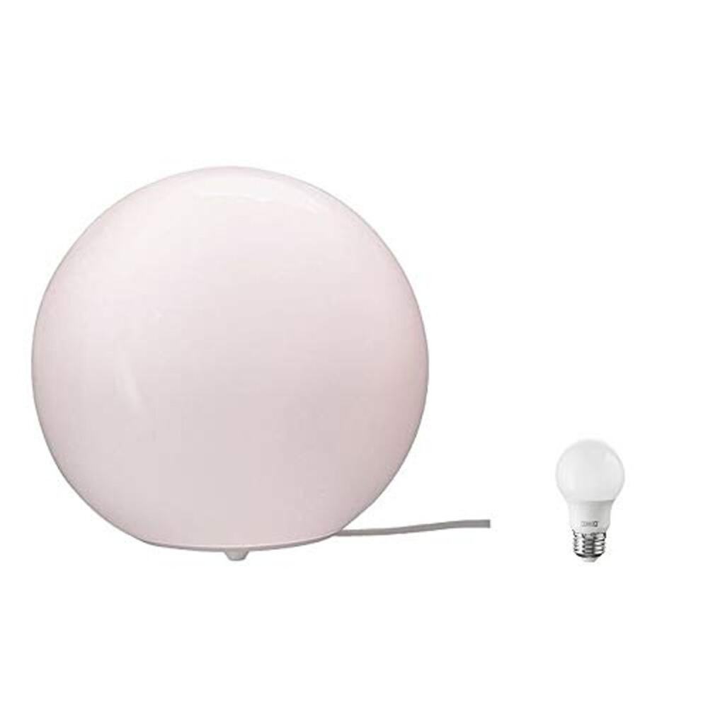 IKEA Fado Round Globe Table Lamp – 10” White, Timeless Glow 700.963.77